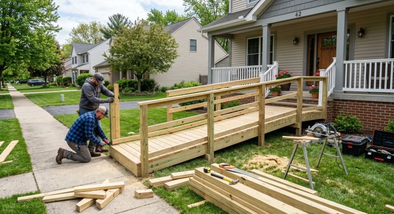 Hardwood Ramp Installation in Kansas City, KS