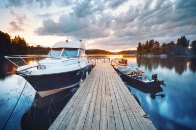 Experienced handyman inspecting a dock