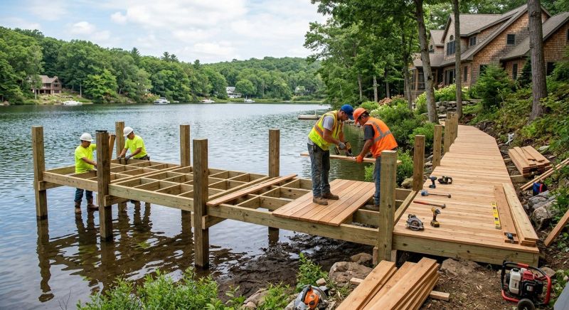 Wood Dock Installation in Roswell, GA